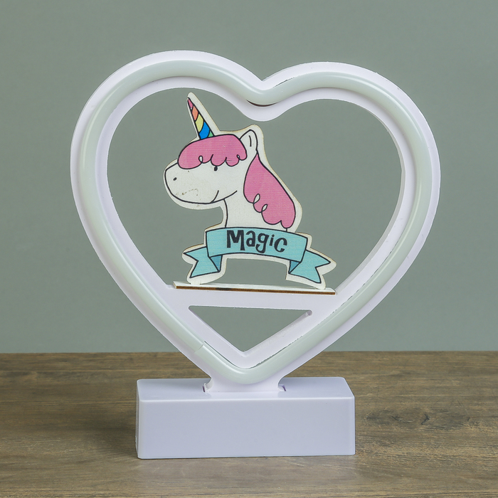 Ночник "Волшебный единорог" от 3ААА диодная лента МИКС 20х19х4,5 см