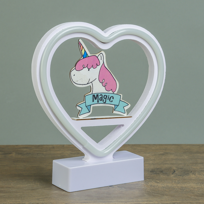 Ночник "Волшебный единорог" от 3ААА диодная лента МИКС 20х19х4,5 см