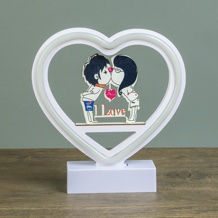 Ночник "Малыши целуются" от 3ААА диодная лента МИКС 20х19х4,5 см
