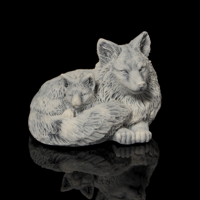 Сувенир "Лисичка с лисенком" 4 см