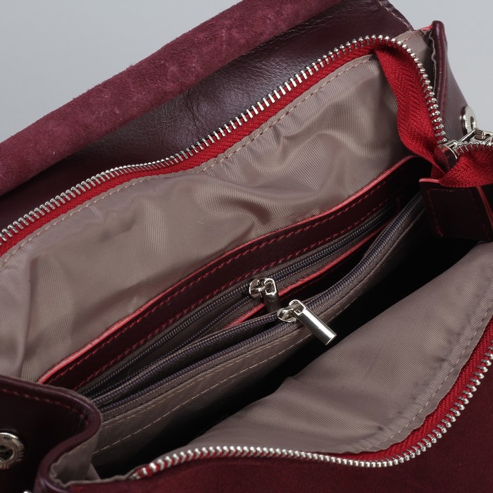 Рюкзак молодёжный, отдел на молнии, с расширением, наружный карман, цвет бордовый