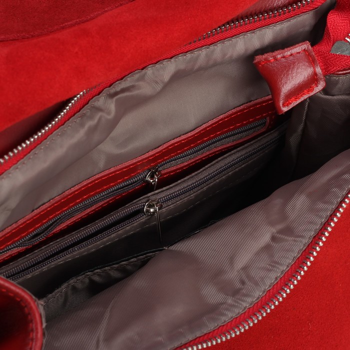 Рюкзак молодёжный, отдел на молнии, с расширением, наружный карман, цвет красный