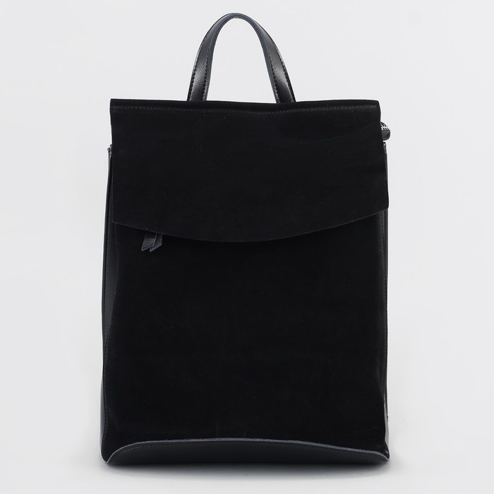 Рюкзак молодёжный, отдел на молнии, с расширением, наружный карман, цвет чёрный