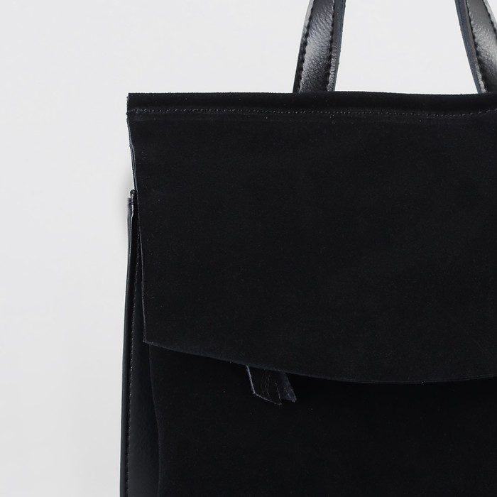 Рюкзак молодёжный, отдел на молнии, с расширением, наружный карман, цвет чёрный