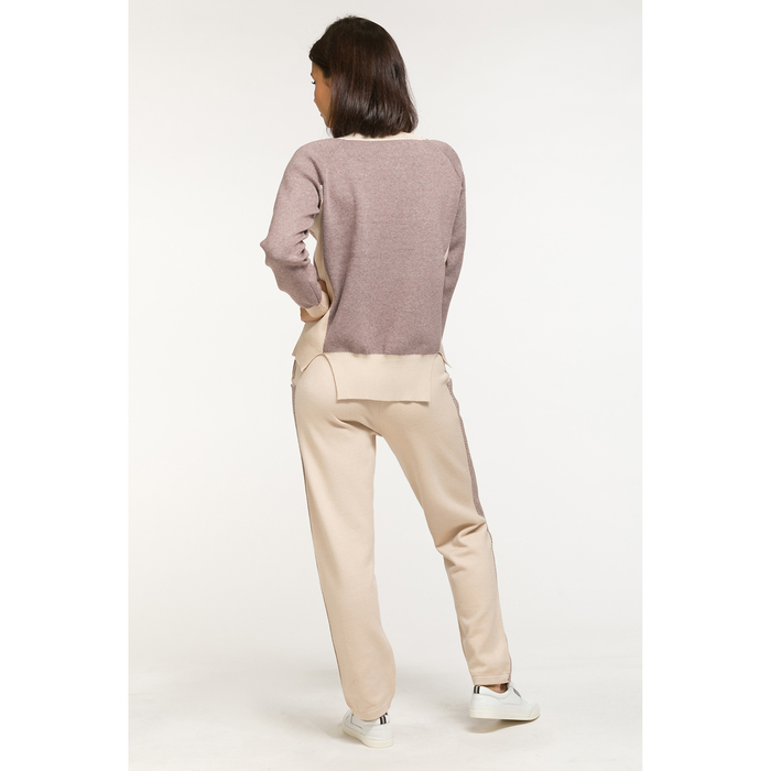 Костюм женский трикотажный MINAKU "Геометрия", вид 1, размер универсальный, цвет бежевый