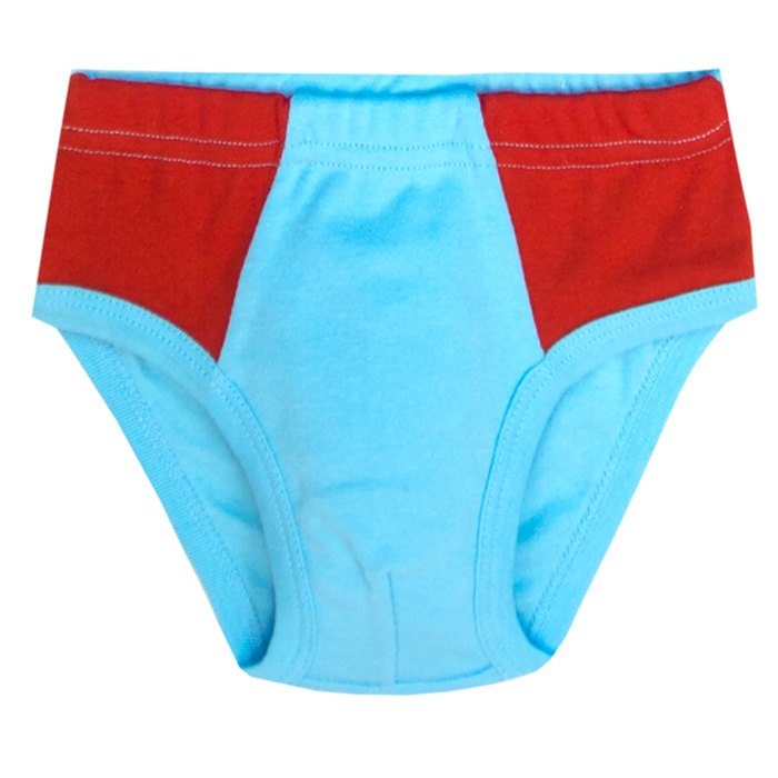 Комплект для мальчика майка/трусы, голубой/красный, рост 92 (52)