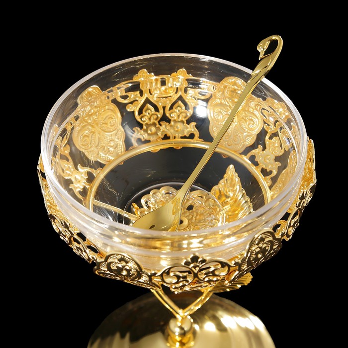 Креманка «Венеция», с ложкой, 13×13×18 см, 0,3 л