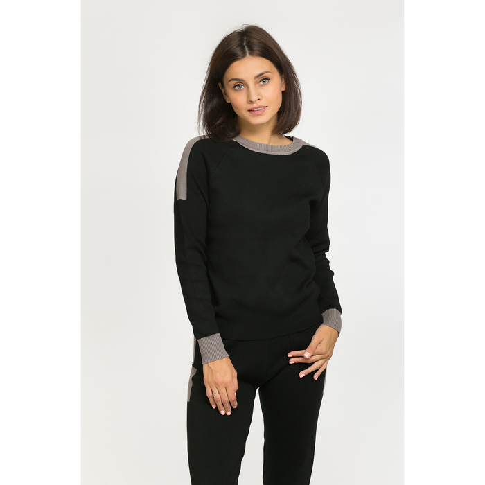 Костюм женский трикотажный MINAKU «Геометрия», вид 2, размер универсальный, цвет чёрный