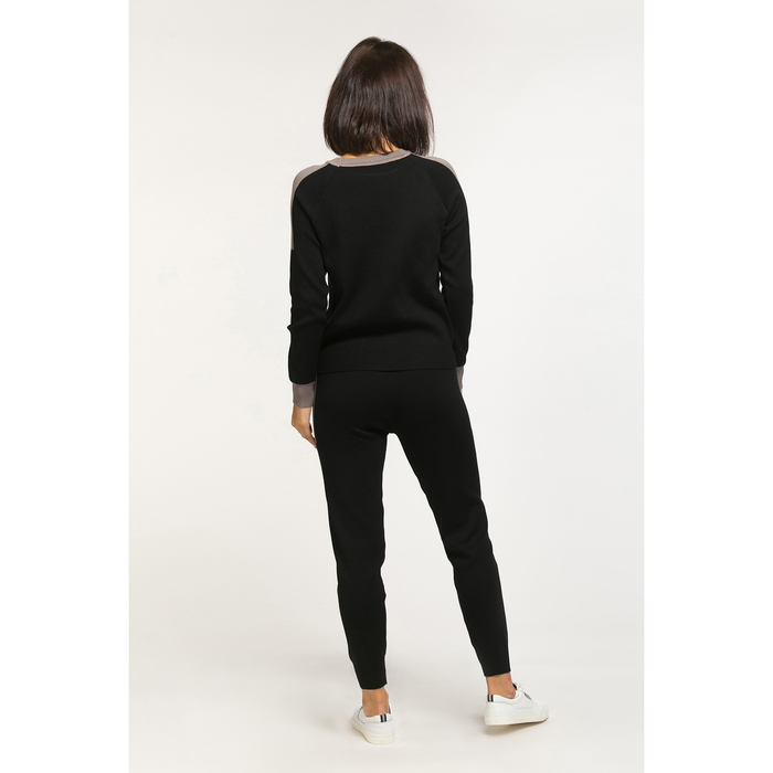 Костюм женский трикотажный MINAKU «Геометрия», вид 2, размер универсальный, цвет чёрный