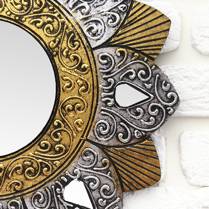 Панно зеркальное "Золотой цветок" 40х1х40 см