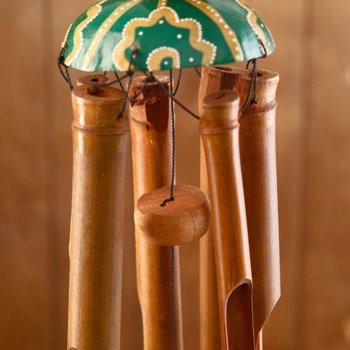 Музыка ветра бамбук "Смешная кошечка" 11х11х45 см