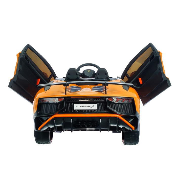 Электромобиль LAMBORGHINI AVENTADOR SV, EVA колеса, цвет оранжевый