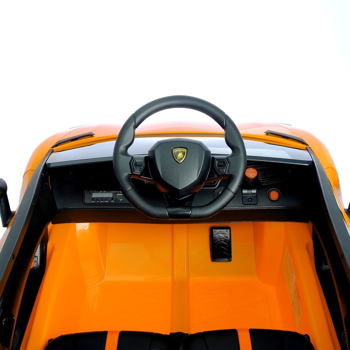Электромобиль LAMBORGHINI AVENTADOR SV, EVA колеса, цвет оранжевый