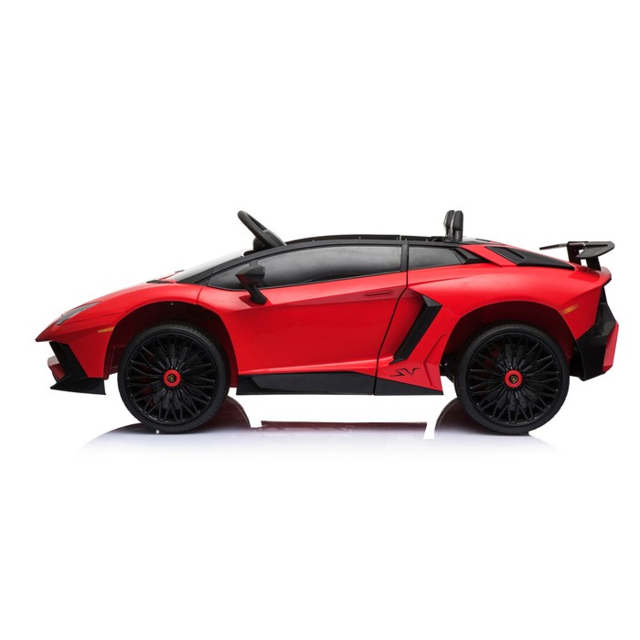 Электромобиль LAMBORGHINI AVENTADOR SV, EVA колеса, цвет красный