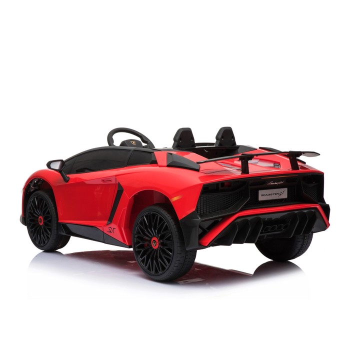 Электромобиль LAMBORGHINI AVENTADOR SV, EVA колеса, цвет красный
