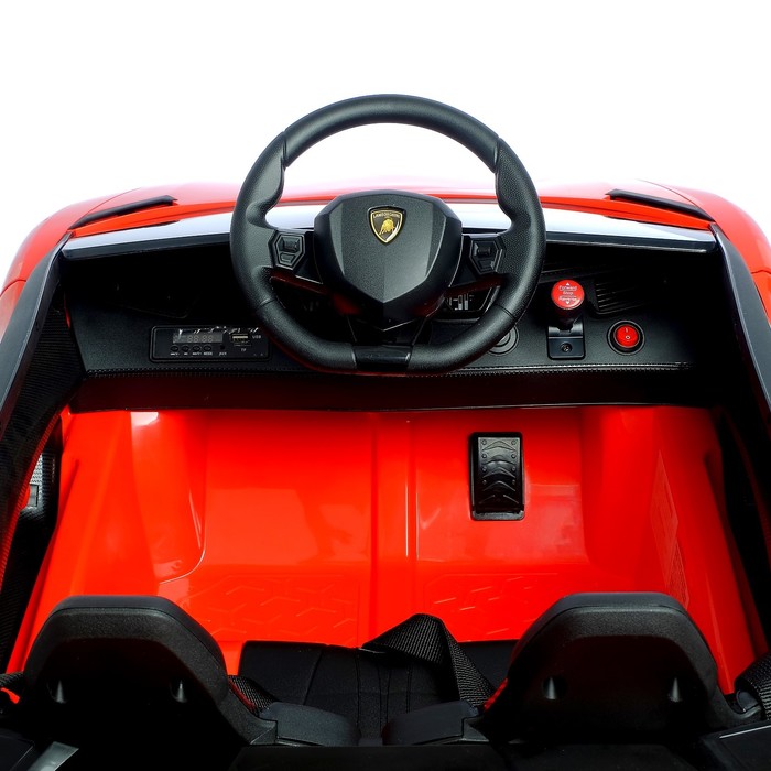 Электромобиль LAMBORGHINI AVENTADOR SV, EVA колеса, цвет красный