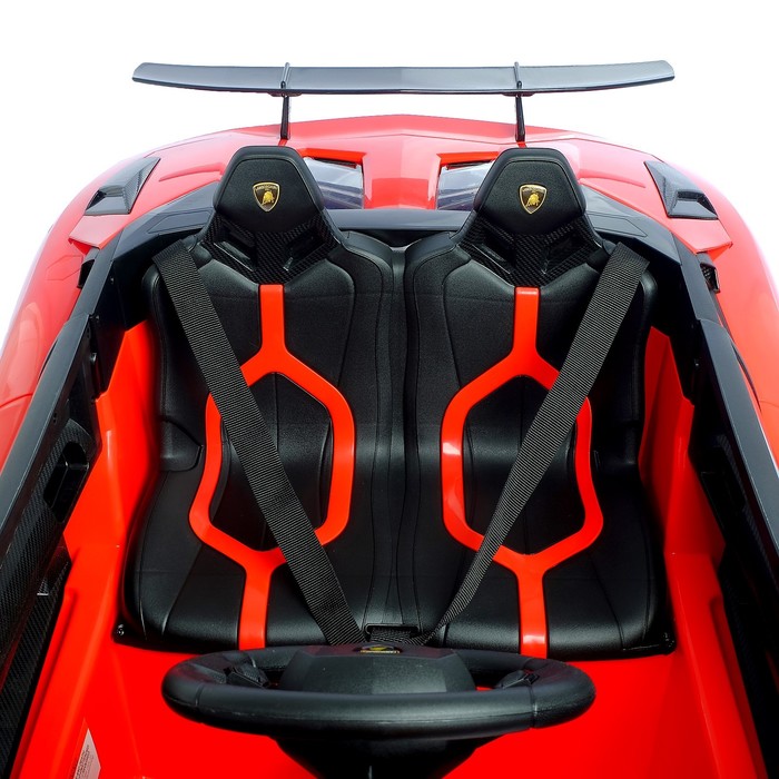 Электромобиль LAMBORGHINI AVENTADOR SV, EVA колеса, цвет красный