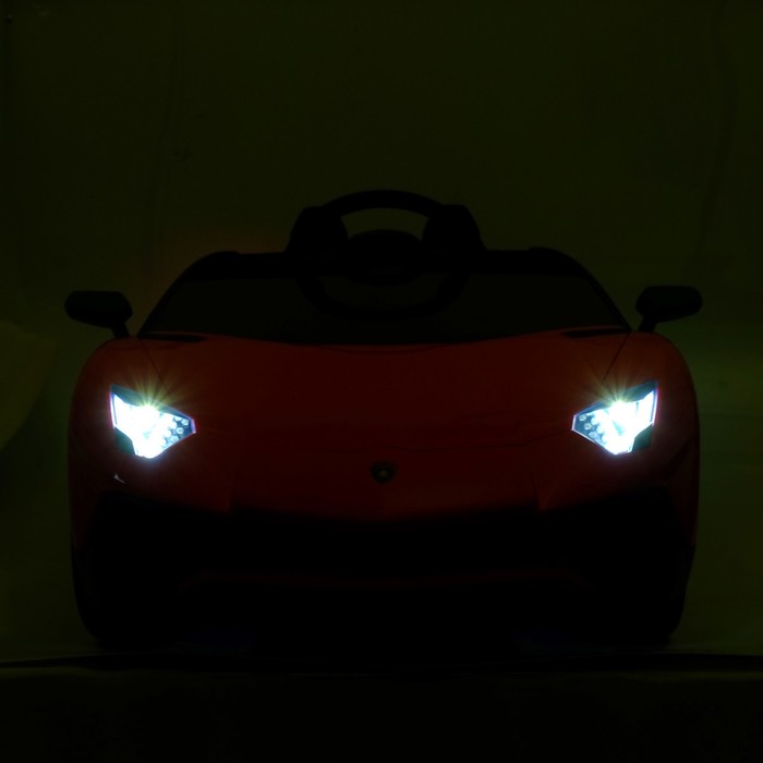 Электромобиль LAMBORGHINI AVENTADOR SV, EVA колеса, цвет красный