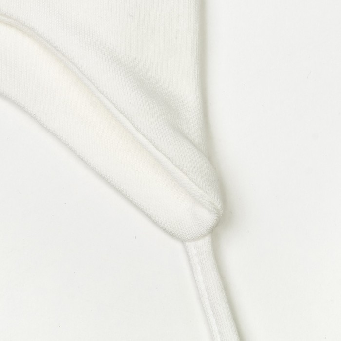 Шапка Зайчик с бантиком, молочный, р-р 40-44 см