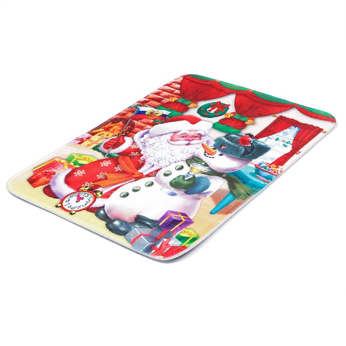 Коврик для ванной "Дед Мороз и сказка"