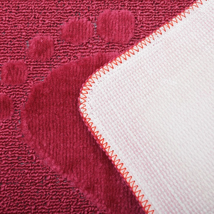 Коврик для ванной "Ноги" 40х60 см, цвет бордовый