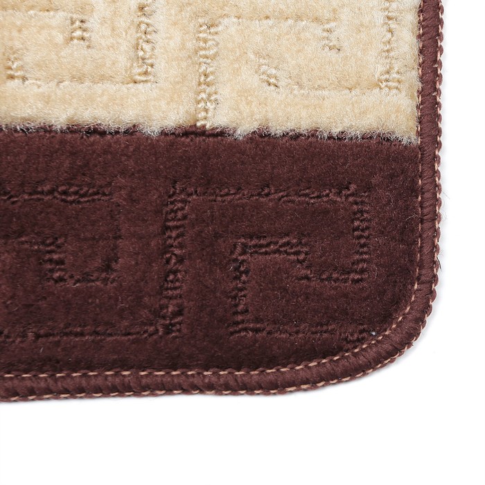 Коврик для ванной "Меандр" 40х60 см, цвет коричневый