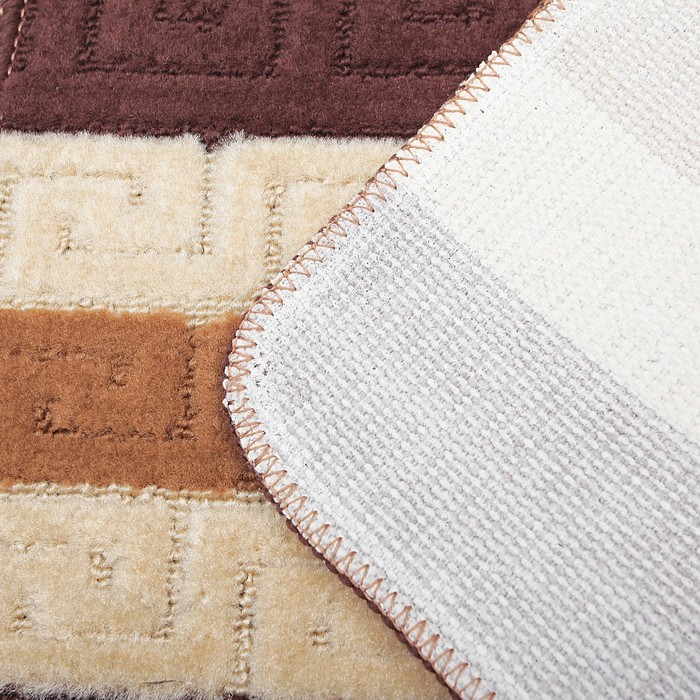 Коврик для ванной "Меандр" 40х60 см, цвет коричневый