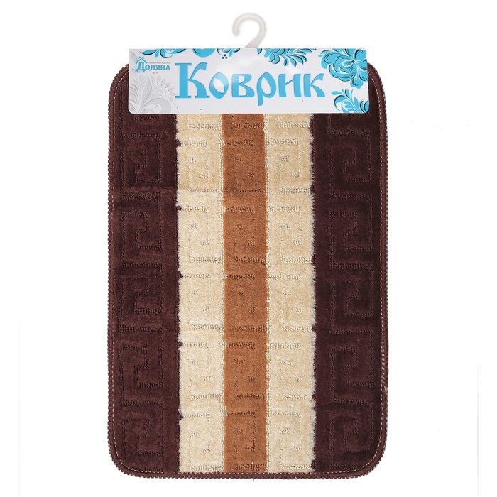 Коврик для ванной "Меандр" 40х60 см, цвет коричневый