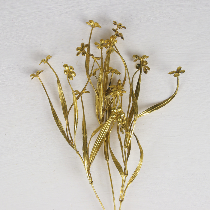 Цветы искусственные блеск "Цветочки" 2,5*38 см, золото