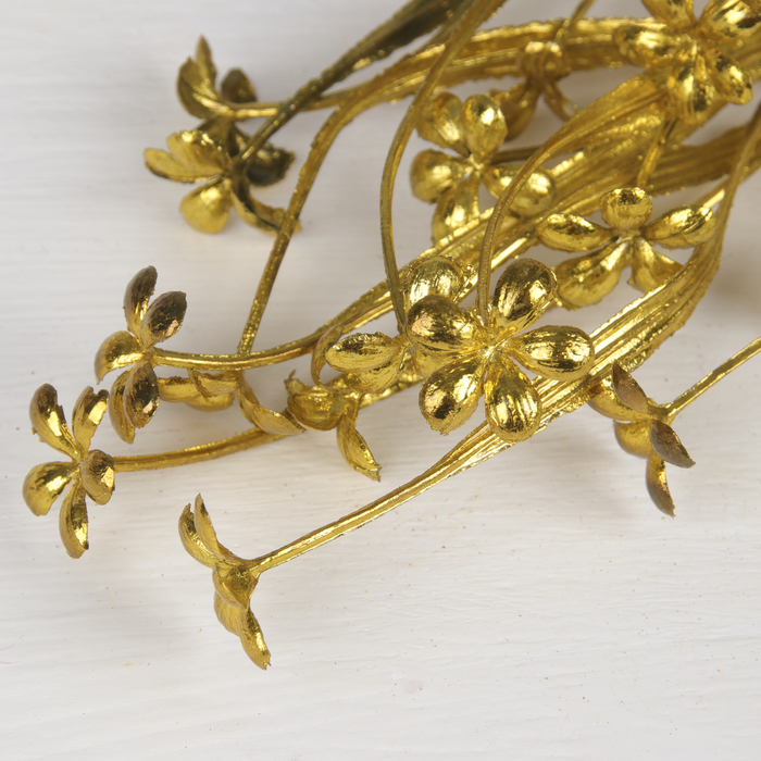 Цветы искусственные блеск "Цветочки" 2,5*38 см, золото