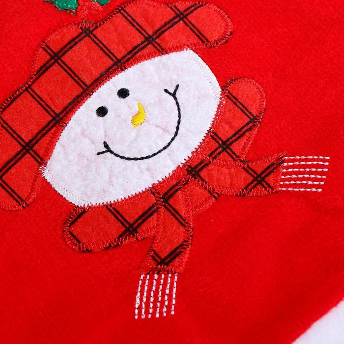 Колпак новогодний "Рождественский снеговик" 27*36 см