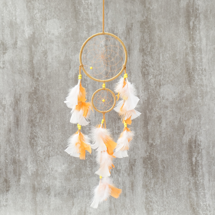 Ловец снов паутинка "Бордо" d=16, d=8 см длина 50 см МИКС