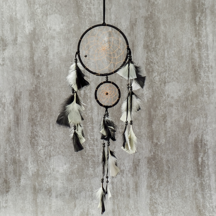 Ловец снов паутинка "Бордо" d=16, d=8 см длина 50 см МИКС