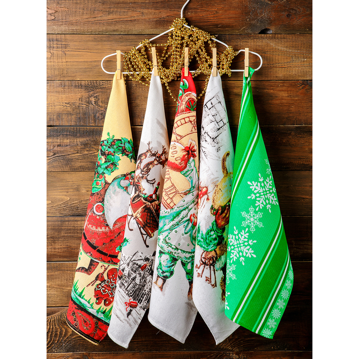 Комплект полотенец для кухни Spany 35x61 2шт, рогожка, хл.100%, Ангел