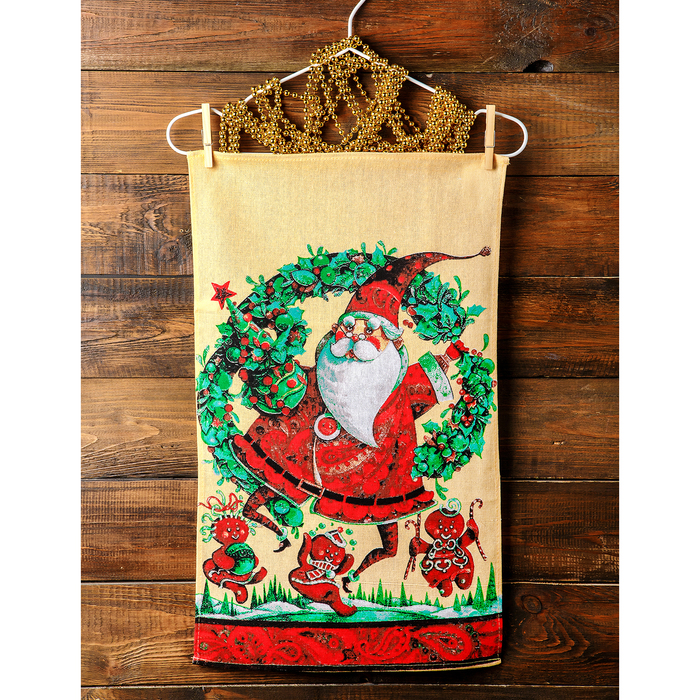 Комплект полотенец для кухни Spany 35x61 2шт, рогожка, хл.100%, Волшебник