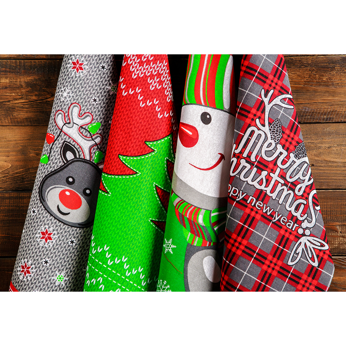 Полотенце для кухни Spany 35x61, рогожка, хл.100%, Ёлка