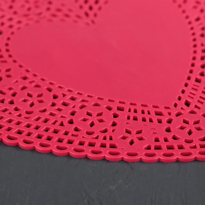 Набор подставок под горячее 15 см "Сердце ажурное", 2 шт, цвета МИКС