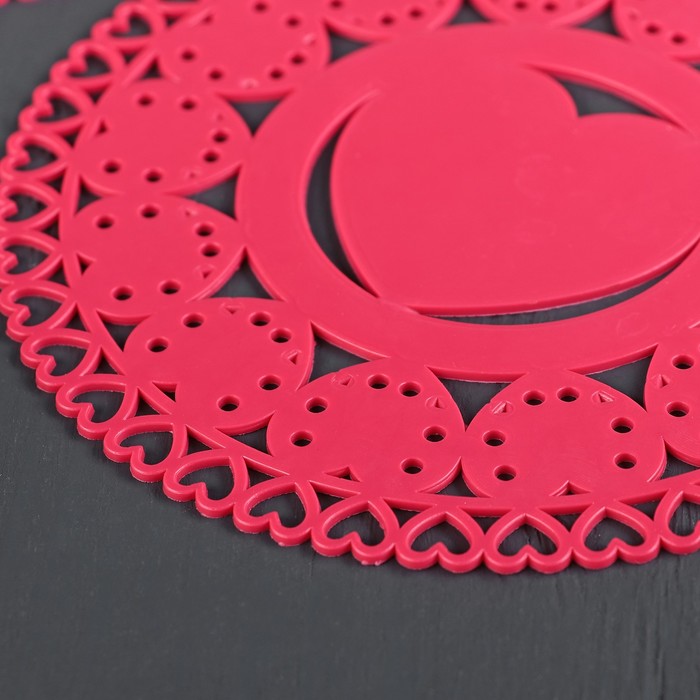 Набор подставок под горячее 15 см "Сердечки", 2 шт, цвета МИКС