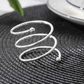 Кольцо для салфеток «Спираль», d=4,5 см, цвет серебряный Ош