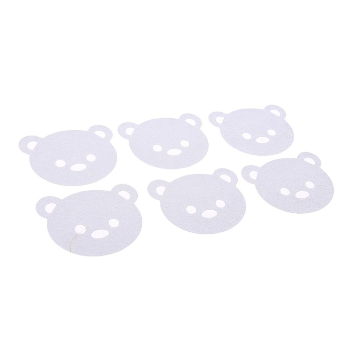 Противоскользящие наклейки для ванны «Мишка», набор 6 шт.