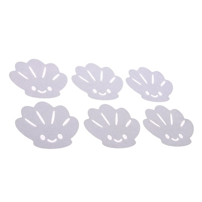 Противоскользящие наклейки для ванны «Ракушка», набор 6 шт.