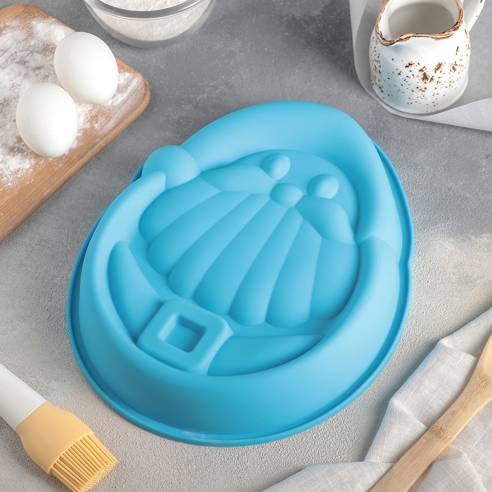 Форма для выпечки "Дед Мороз с ремнем", цвета МИКС