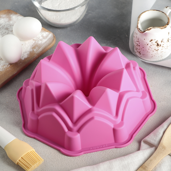 Форма для выпечки"Немецкий кекс. Пирамиды" 26х26х9 см, цвета МИКС