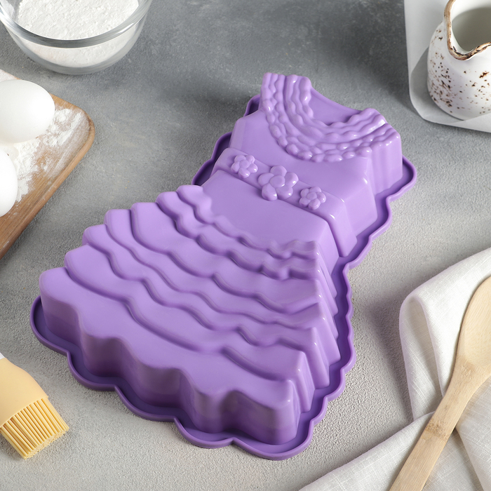 Форма для выпечки "Платье", цвет МИКС