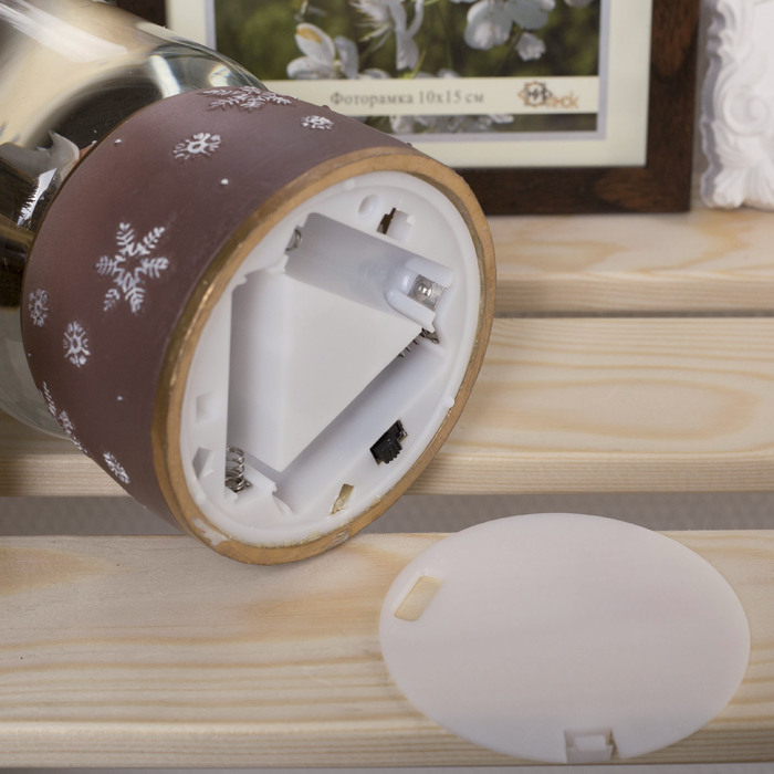 Фигура световая новогодний шар "Рождение Христа", 19х10х10 см, 3*АА(не в комп),Т-БЕЛЫЙ