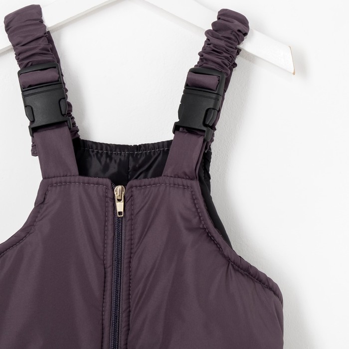 Полукомбинезон детский 2607-07, темно-серый, рост 134-140 см, синтепон 100г/м