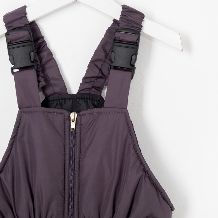 Полукомбинезон детский 2601-07, темно-серый, рост 122-128 см, синтепон 100г/м