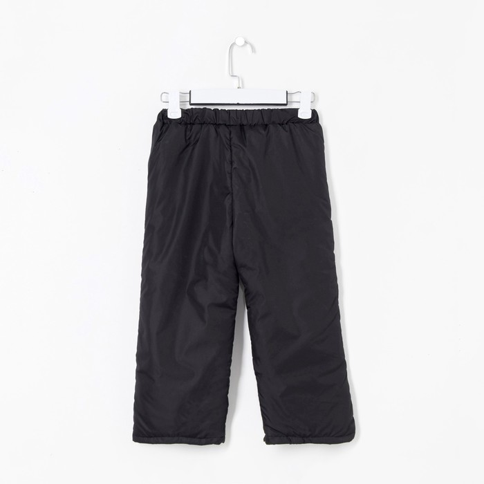Брюки детские 1712-07, черный, рост 122 см, синтепон 100г/м