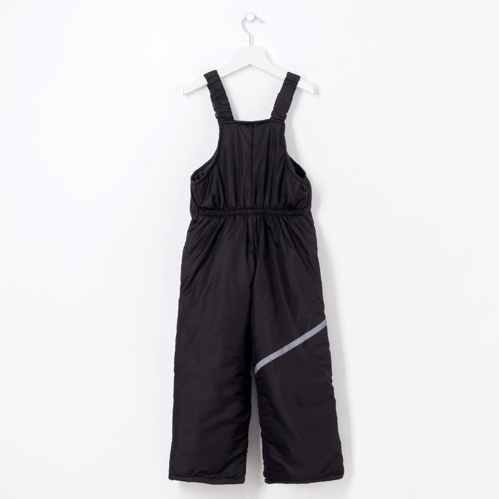 Полукомбинезон детский 2607-07, черный, рост 116-122 см, синтепон 100г/м