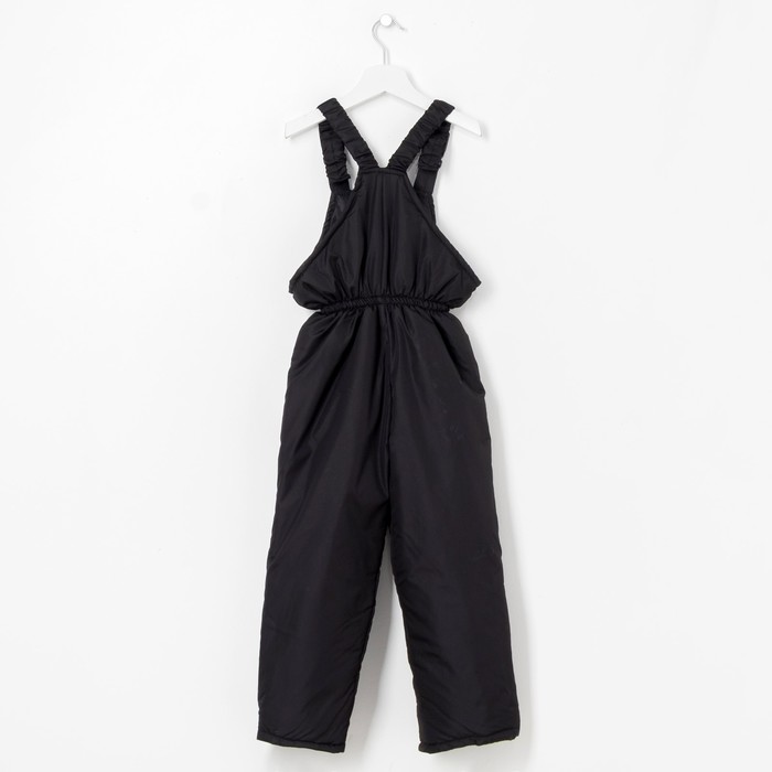 Полукомбинезон детский 2601-07, черный, рост 134-140 см, синтепон 100г/м